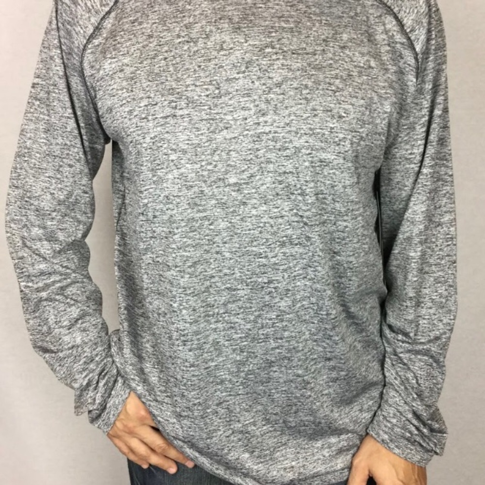 Versatile Burnside Brand Pro Air Fit technology Lt.Grey long sleeved crew neck